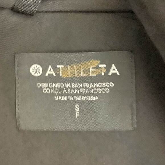 Athleta RainOut Sutro Long Trench Women's Black Hooded Rain Jacket - Picture 9 of 9